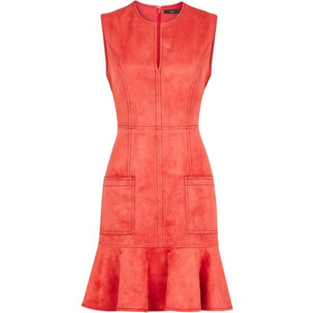 BCBGMAXAZRIA Coral Faux-Suede Dress in Size 2